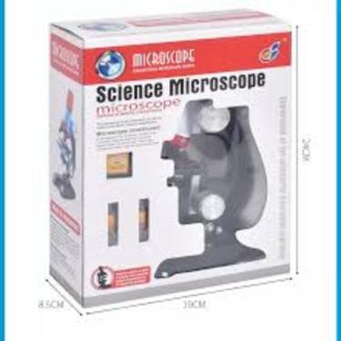 Imagem de Kit Microscopio Estudantil Aumento 100x 400x 1200x Led Com Acessorios Laboratorio Infantil