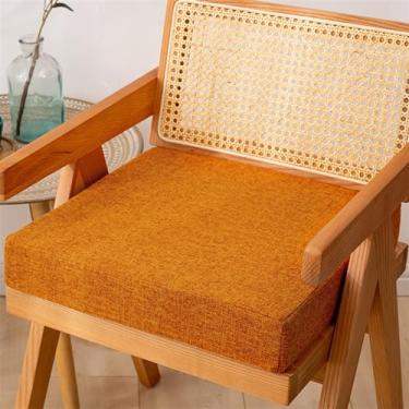 Imagem de Reyox Almofada quadrada antiderrapante para cadeiras reclináveis, poltronas 5 cm de espessura laranja 50,8 cm x 50,8 cm