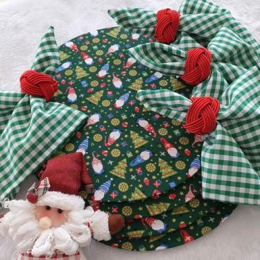 Imagem de Kit mesa posta natal papai noel jogo americano base 16 pçs - Criarte O