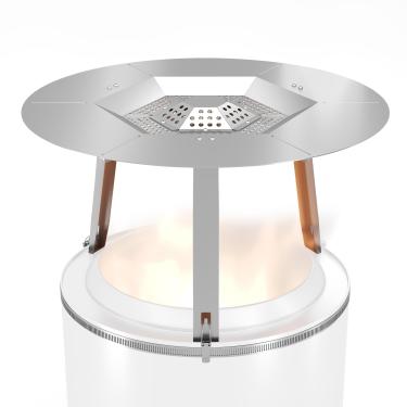 Imagem de Toriexon Defletor de calor atualizado para fogão Solo Stove Ranger, difusor de calor de aço inoxidável 304 com pernas destacáveis e aro fixador, captura e redireciona o calor, acessório de acampamento