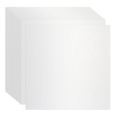 Imagem de Klmnop Cartolina branca pérola brilhante 12 x 12, 40 folhas 250 g/m2 / 92 Ib cartolina de papel perolado brilhante dupla face, papel metálico para convites, confecção de cartões e artesanato DIY