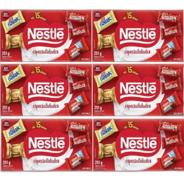 Imagem de Kit 6 Nestle Bombons 251Gr Espec. Cx