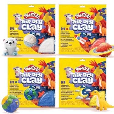 Imagem de Play-Doh Pacote de argila seca ao ar, 16 argilas macias de secagem ao ar livre em 4 cores, materiais de artes e artesanato, argila de modelagem, atividades divertidas, escultura e cerâmica para