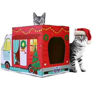 Imagem de American Cat Club Casa de gato e arranhador de gato com erva de gato de bônus incluída