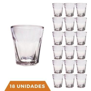 Imagem de Jogo Copos Shot 18 Peças Vidro Bar Cachaça Tequila Dose 45ml - TODO DI
