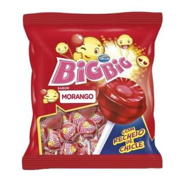 Imagem de Pirulito Big Big Morango 500g Arcor