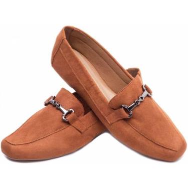 Imagem de Mocassim Feminino Camurça - Torricella, 36, Caramelo