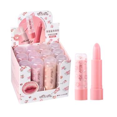 Imagem de LAMUSELAND Conjunto de batom que muda de cor, batom mágico laranja rosa branco pH à prova d'água de longa duração 24 horas kit para mulheres e meninas (Multi 01, pacote com 12)