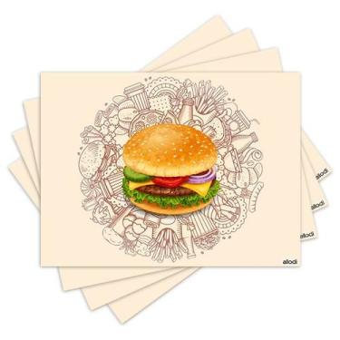 Imagem de Jogo Americano com 4 peças - Hambúrguer - Hamburgueria - 1318Jo - Allo