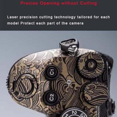 Imagem de R 100 Adesivo de corpo de câmera kit de película protetora acessórios de pele decalques de vinil para Canon EOS R100 (ouro onda)