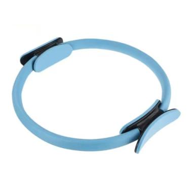 Imagem de Anel de Pilates e Yoga Azul Círculo Mágico para Exercícios de Tonificação Fisioterapia e Fitness Espuma Resistente e Fibra Durável Círculo Mágico Aro Magic Ring de 38 cm