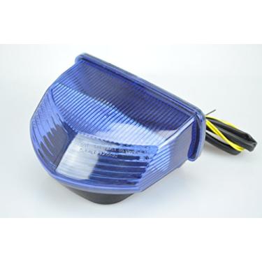 Imagem de Topzone Apto para HON-DA CBR600RR Luz de Freio Traseira Luzes de Direção Integradas (Adequado para: 2007-2012, Azul)