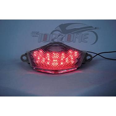 Imagem de Lente fumê luzes traseiras de LED para motocicleta, luz traseira de freio com indicadores de luz de seta integrados para Kawasaki 09-12 Ninja ZX-6R 08-10 Ninja ZX-10R 07-08 Z1000 07-08 Z750S