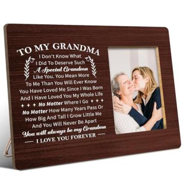 Imagem de JANLAN Porta-retrato para avó, presentes para avó, aniversário, Natal, Dia das Mães, You Will Always Be My Grandmave, serve para fotos de 10 x 15 cm