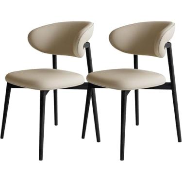 Imagem de Cadeira De Jantar De Madeira Maciça, Cadeira De Lazer Sem Braços De Madeira Maciça Estofada, Cadeira De Leitura Com Encosto Curvo, Cadeira De Estudo, Cadeira De Lazer Com Vara, F, One Size