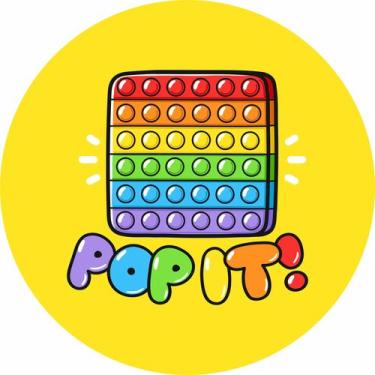 Imagem de Painel de Tecido Sublimado Redondo Pop It Fidget Toys Anti Stress Sens