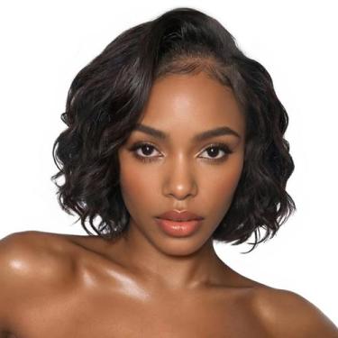 Imagem de Perucas curtas de cabelo humano encaracolado HANNE 13x4 HD Lace 20cm B