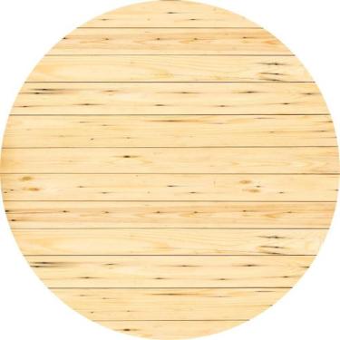 Imagem de Painel de Lona Redondo Textura de Madeira Caixote - Fabrika De festa, 