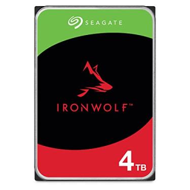 Imagem de Seagate Disco rígido interno IronWolf 4TB NAS CMR 3,5 polegadas SATA 6Gb/s 5400 RPM 64MB Cache para serviços de resgate de armazenamento conectado à rede RAID (ST4000VNZ06/006)