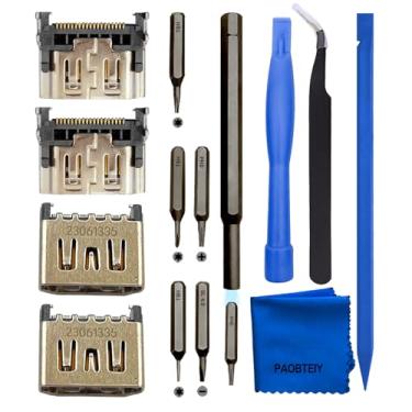 Imagem de PAOBTEIY 4 Pack HDMI Port Replacement for Ps5 With 10-in-1 Kits, HDMI Socket Jack Connector Repair Kit Replacement for Playstation 5 Game Console.