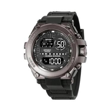 Imagem de Relógio Digital Esportivo Masculino À Prova D'Água Luxuoso Cronômetro 