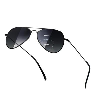 Imagem de K.LAVER Óculos de leitura bifocais para mulheres, óculos de sol polarizados, óculos de leitura com luz azul, óculos de leitura masculinos, óculos de leitura, Preto/branco, 1.5