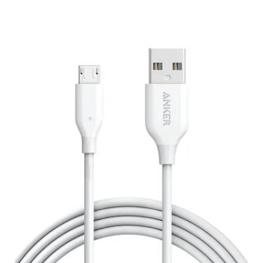 Imagem de Cabo Anker Powerline Micro Usb 1,8 Metros Branco Cabo Anker Powerline Micro Usb Android | 1,8 Metros Branco