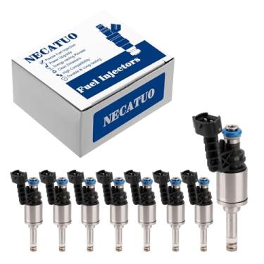 Imagem de Conjunto de 8 injetores de combustível - Compatível com Infiniti M56 QX56 2011-2013 Q70 2014-2019 Q70L 2015-2019 QX80 2014-2015 5.6L V8 - Substitui FJ1179 1666 00-1LAA. 0B 62809