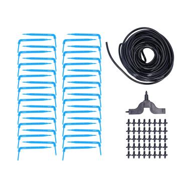 Imagem de Kit de irrigação por gotejamento Mangueira de gotejador conjunto de mangueira de jardim Acessório de mudas eficientes de economia de água para jardinagem e espaço verde público