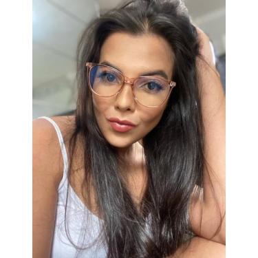 Imagem de Armação Óculos de Grau Feminina Gatinho Cancún- Sunrise Óculos, Transp