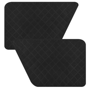 Imagem de KTZCTPCA 2 peças de capa de assento de carro de cachorro para banco traseiro, capa de assento de carro de fundo rígido, capa interior de porta de carro em tecido Oxford protege seu carro de arranhões