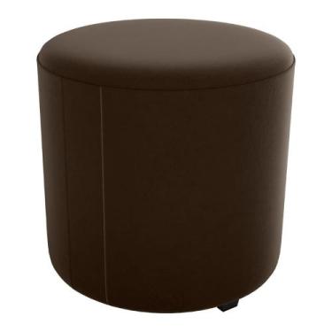 Imagem de Puff Redondo Copenhage Veludo Maserati Milani Store, Marrom
