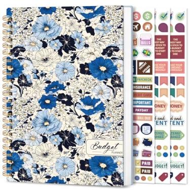 Imagem de Planejador de orçamento estético - planejador financeiro mensal com caderno rastreador de despesas, organizador de notas sem data para gerenciar suas finanças, livro de contas com padrão colorido