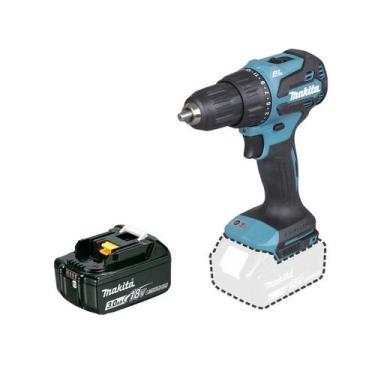 Imagem de Parafusadeira e Furadeira de Impacto Makita, 18V, 65Nm, sem escovas, c