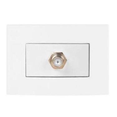 Imagem de Tomada Para Móvel Tv Coaxial 75 Homs Branca Sleek Margirius