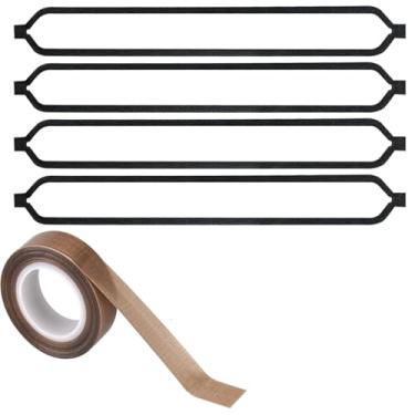 Imagem de ziHenryDa Pacote Com 4 Juntas De Espuma Reposição Para Selador A Vácuo Megawise, Alimentos Fita Teflon/Fita Ptfe 33 Pés, Fácil Instalar