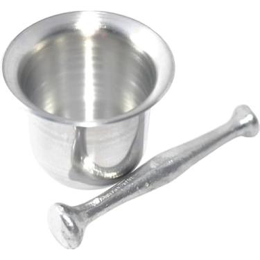 Imagem de Socador de Alho PilãO Almofariz em AlumíNio Tradicional Elegante para Uma Cozinha Eficiente Triturado de Temperos