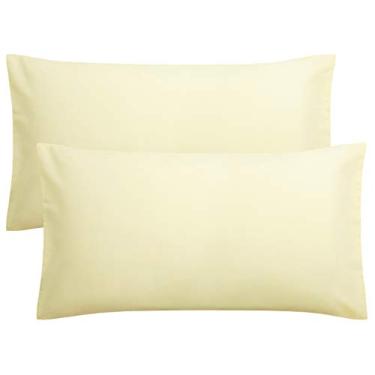 Imagem de Sajida Cotton Bedding Fronhas padrão marfim grampo longo - conjunto de 2-100% egípcio 1000 fios fronhas de cetim trançado hotel como capas de travesseiro para dormir confortável, ajuste confortável