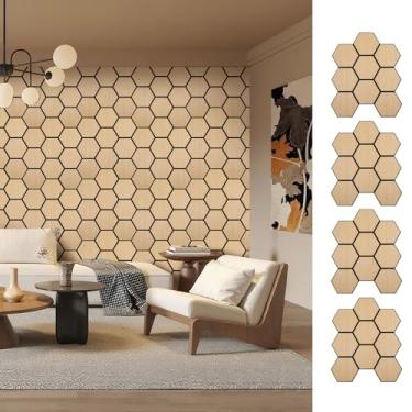 Imagem de ARMURO 4 pacotes de painéis de parede acústicos - painel de parede de ripas de madeira 3D autoadesivo - painéis de absorção de som para redução de ruído - Decoração de parede para casa e escritório