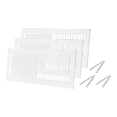 Imagem de PATIKIL Tampa de ventilação de abertura de duto de 10 cm x 35 cm, tampa de ventilação de dedo do pé HVAC Grade de registro de espaço do dedo do pé grades de ar de retorno para piso de parede de teto