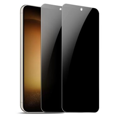 Imagem de DIACUBE Pacote com 2 protetores de tela de privacidade para Samsung Galaxy S23 [anti-espião de 27°] Película PET ultrafina 9H revestida com vidro duplo [desbloqueio rápido de impressões digitais