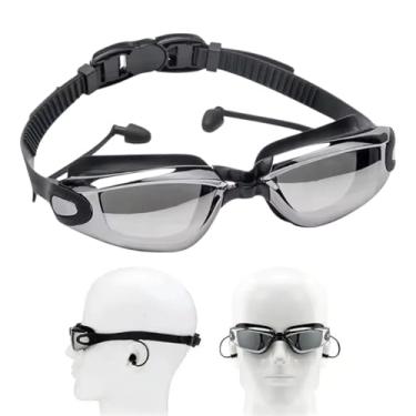 Imagem de Oculos De Mergulho Protetor Auricular Ouvido Nataçao Lente Antiembaçamento Proteçao Uv Piscina Mar Tiras Ajustaveis