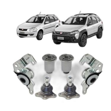 Imagem de Pivô + Bucha Balança Dianteira Palio Weekend 2005 2006 2007