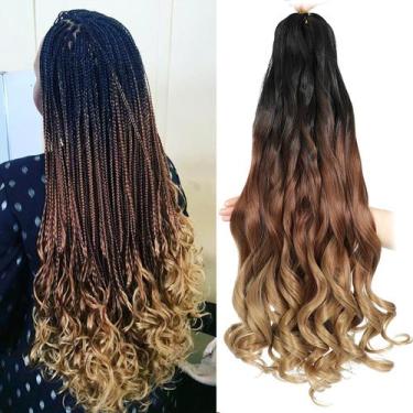 Imagem de Cabelo sintético francês encaracolado, Conrora, 24 polegadas, 8 pacote