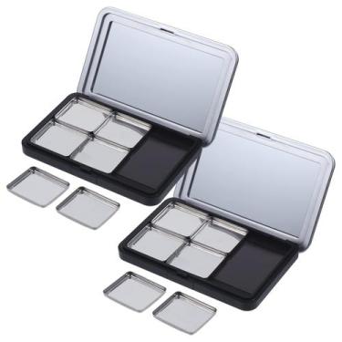 Imagem de Paleta de sombras vazia Minkissy Magnetic com espelho, 2 unidades