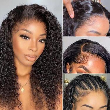 Imagem de Perucas WPPIKK 13x4 HD Lace Frontal Cabelo Humano 180 Densidade 40cm