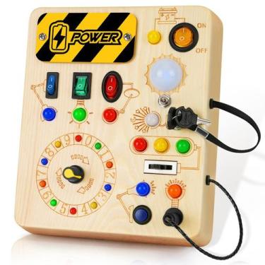 Imagem de Busy Board OAKJAR com 13 luzes LED para criança de 1 ano ou mais