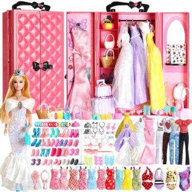 Imagem de Roupas e acessórios para bonecas UCanaan com bonecas 180 unidades