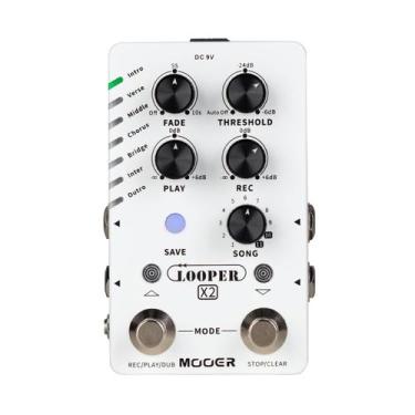 Imagem de Guitarra elétrica estéreo Looper Pedal MOOER Looper X2