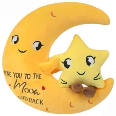 Imagem de Bicho de pelúcia NIUBEHOHO Moon Plush Star I Love You 23 cm